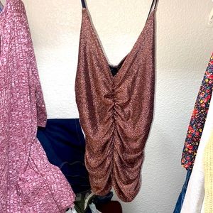 Glitter dressy plus size tank top
